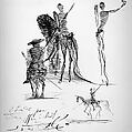 Study for "Don Quixote", Salvador Dalí  Spanish, Pen and black ink on paper