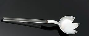 Salad fork, Russel Wright (American, Lebanon, Ohio 1904–1976 New York), Chrome-plated metal and glass