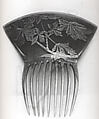 Hair comb, René-Jules Lalique  French, Horn, silver