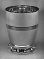 Beaker, Jean E. Puiforcat  French, Silver, glass, French