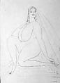 Nude, Gaston Lachaise American, Graphite on paper