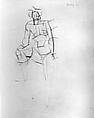 Seated Figure, Joseph Csáky French, Graphite on paper