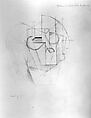 Cubist Head, Joseph Csáky French, Graphite on paper