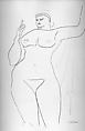 Standing Female Nude, Gaston Lachaise American, Graphite on paper