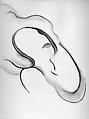 Abstraction IX, Georgia O&#39;Keeffe (American, Sun Prairie, Wisconsin 1887–1986 Santa Fe, New Mexico), Charcoal on paper
