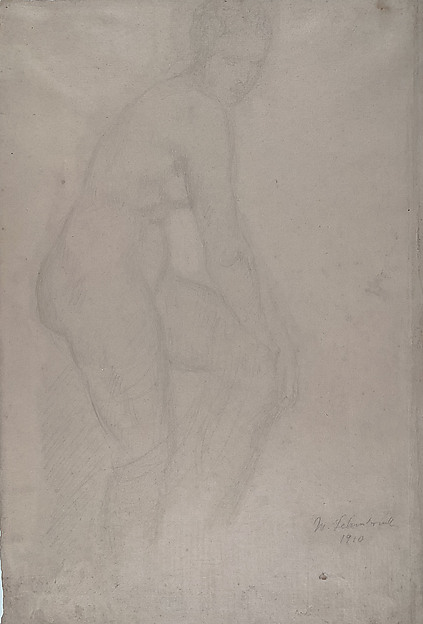 Standing Nude Model, Facing Right