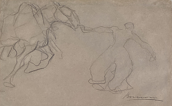 Man Leading a Horse (recto); Study of a Man (verso)