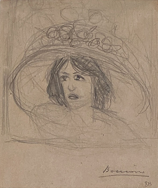Head of a Young Woman with a Large Hat