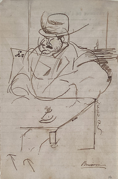 Man at a Café Table, Paris