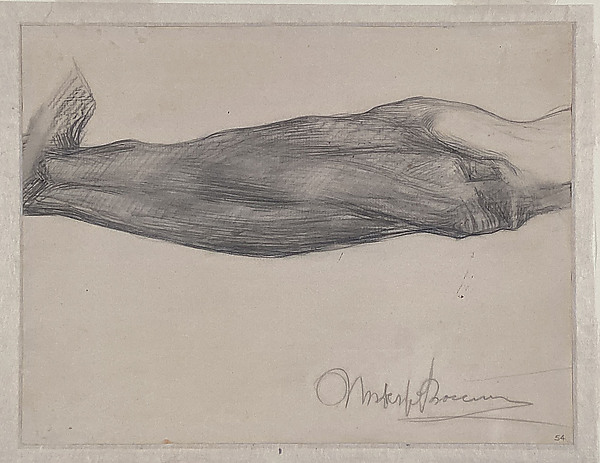 Study of a Man's Forearm (recto); Study of Extended Arms with Hands Clasped (verso)