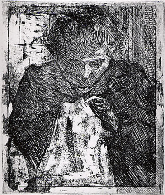 The Artist's Mother Sewing