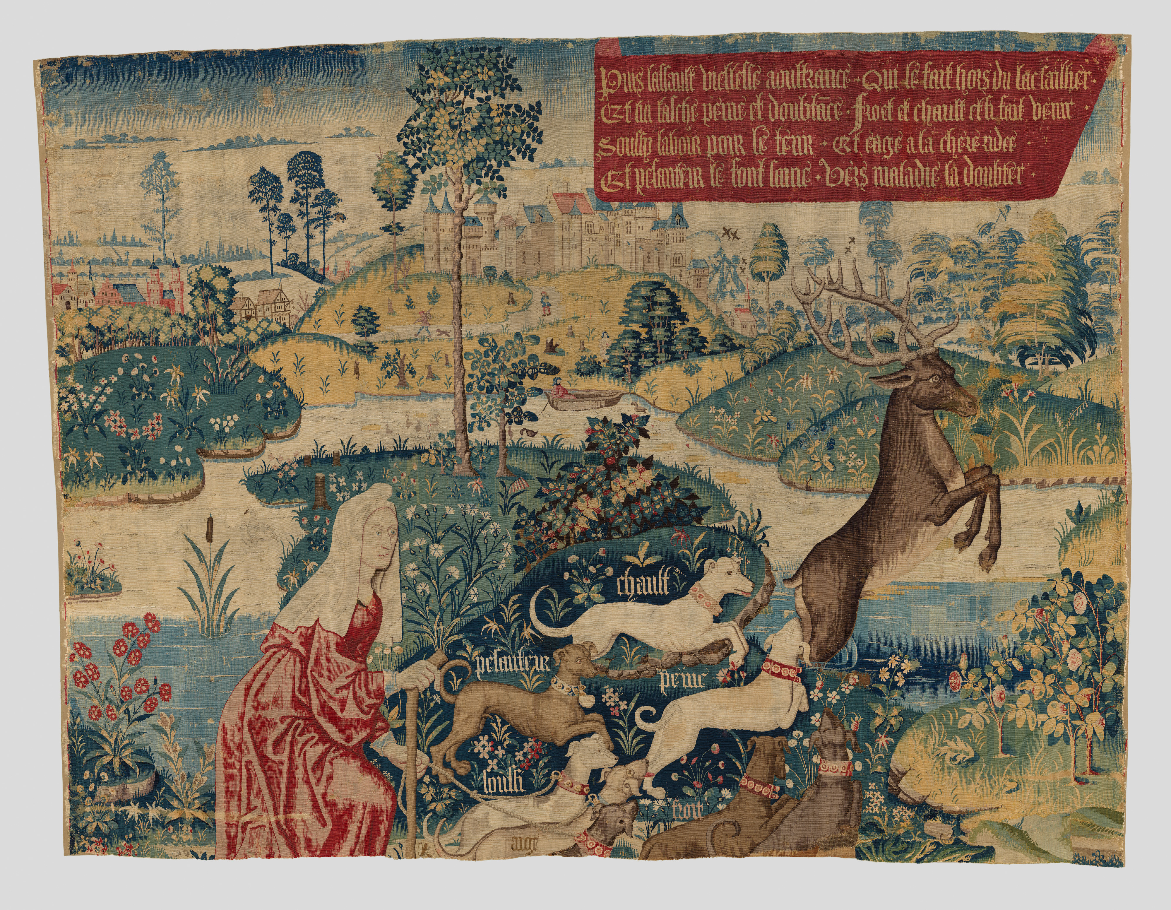 Old Age Drives the Stag out of a Lake and the Hounds Heat, Grief, Cold, Anxiety, Age, and Heaviness Pursue Him: (from The Hunt of the Frail Stag)
