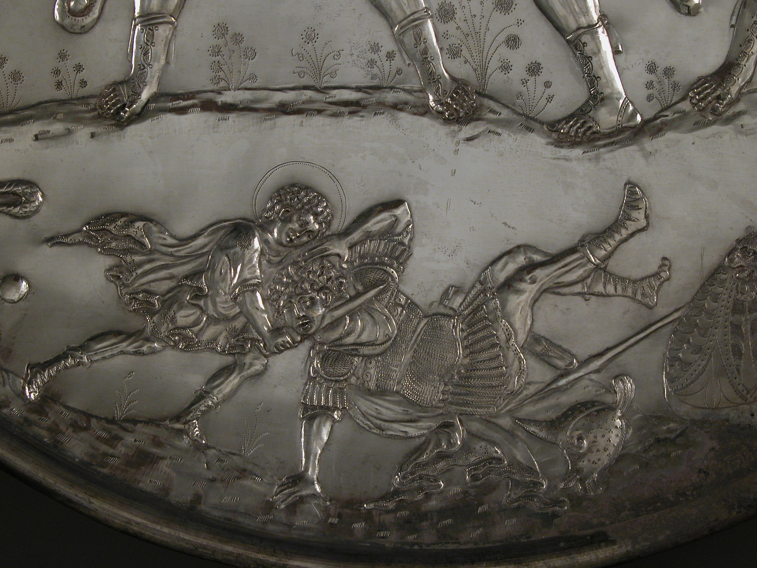 Plate With The Battle Of David And Goliath Byzantine The Metropolitan Museum Of Art