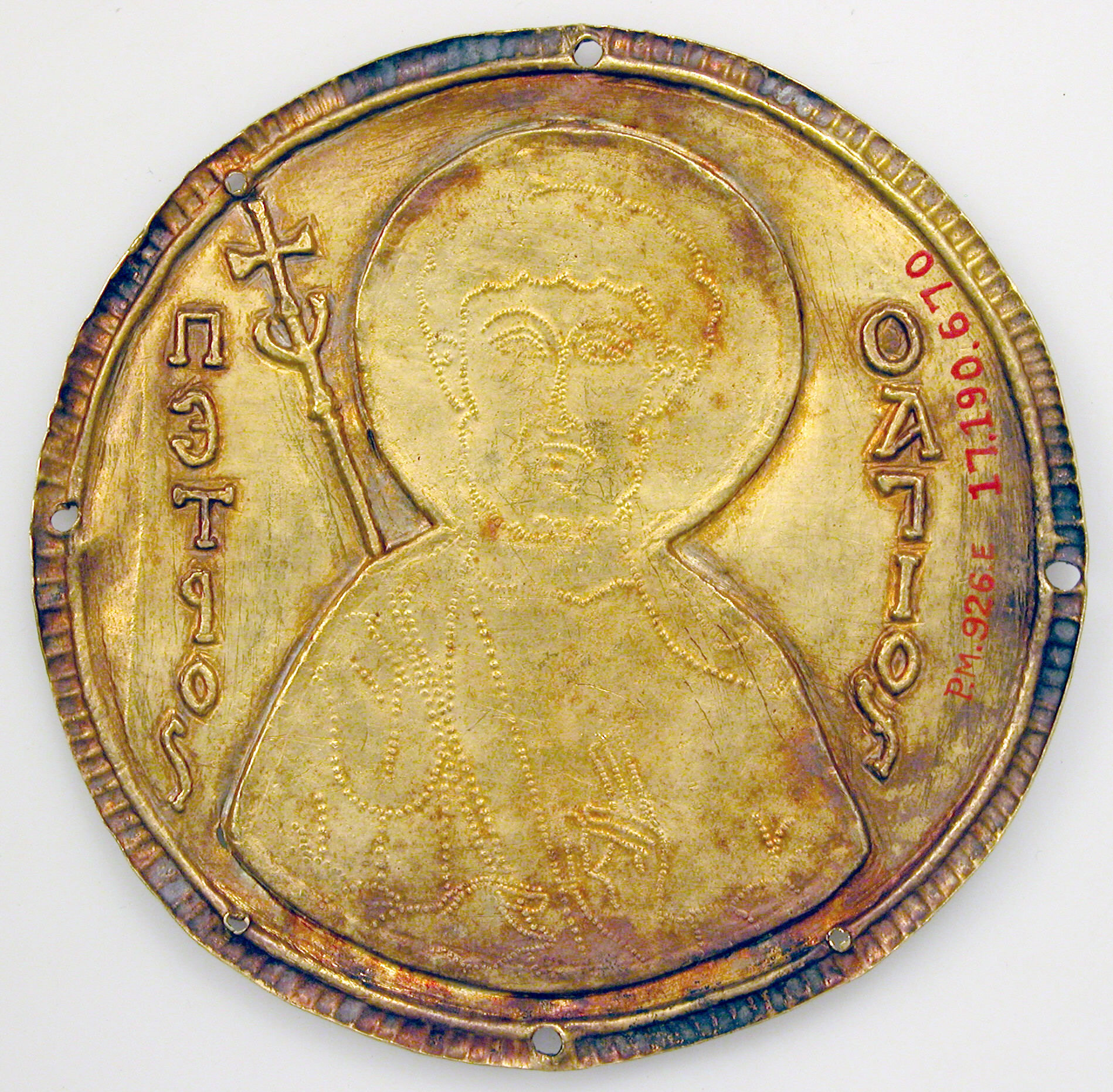Medallion with Saint Peter from an Icon Frame | Byzantine | The Met