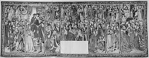 Scenes from The Story of Charlemagne (?) (from Christ the Judge on the Throne of Majesty and Other Subjects), Wool warp;  wool, silk, and metallic wefts, South Netherlandish