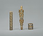 Mount for Spear Shaft, Silver-gilt, niello, Late Roman