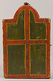 Reliquary Diptych, Verre églomisé, painted and gilded wood, parchment, and possible human remains, Italian