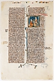 Manuscript Leaf with the Opening of the Epistle of Saint Paul to the Ephesians, from a Bible, Tempera and gold on parchment, French