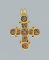 Cross, Gold and enamel worked in cloisonné, Byzantine