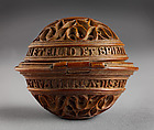 Prayer Bead with the Legend of Saint Jerome, Boxwood, Netherlandish