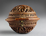 Prayer Bead with the Legend of Saint Jerome, Boxwood, Netherlandish