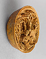 Prayer Bead with the Legend of Saint Jerome, Boxwood, Netherlandish