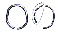 Pair of Earrings, Silver alloy, Coptic