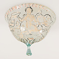 Goblet, Glass with vitreous paint, Coptic