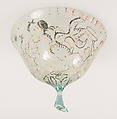 Goblet, Glass with vitreous paint, Coptic
