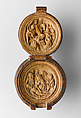 Prayer Bead with Jesus Carrying the Cross and the Lamentation, Boxwood, Netherlandish