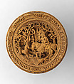 Half of a Prayer Bead with the Vision of Saint Hubert, Boxwood, Netherlandish