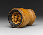 Commemoration of Woodcarver Ottaviano Jannella, Sculpture, tools, and eyeglasses of Ottaviano Jannella (Italian, Ascoli Piceno 1635–1661 Ascoli Piceno), Boxwood, metal, and glass; engraving on paper, Italian