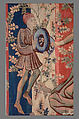 Courtiers in a Rose Garden: A Lady and Two Gentlemen, Wool warp; wool, silk, metallic weft yarns, South Netherlandish