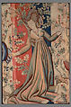 Courtiers in a Rose Garden: A Lady and Two Gentlemen, Wool warp; wool, silk, metallic weft yarns, South Netherlandish