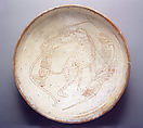 Bowl with Cheetah, Engraved slipware, Byzantine