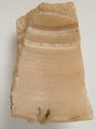 Vessel Fragment, Alabaster, Coptic