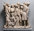 Relief of the Betrayal and Arrest of Jesus, Limestone with traces of polychromy and gilding, French