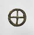 Four-Spoked Votive Wheel, Copper alloy, Roman