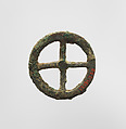 Four-Spoked Votive Wheel, Copper alloy, Roman