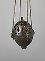 Censer with Pierced Geometric Motifs, Copper alloy, German