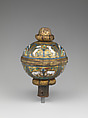 Spherical knop, Champlevé enamel, copper-gilt, German