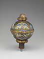 Spherical knop, Champlevé enamel, copper-gilt, German