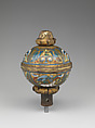 Spherical knop, Champlevé enamel, copper-gilt, German