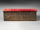 Cassone, Wood, gesso, gold leaf, velvet, Italian