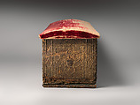 Cassone, Wood, gesso, gold leaf, velvet, Italian