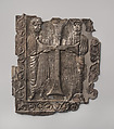 Plaque with Two Saints, Silver, parcel gilt, Byzantine