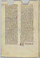 Manuscript Leaf, Tempera, ink, and gold on parchment, Italian