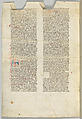 Manuscript Leaf, Tempera, ink, and gold on parchment, Italian