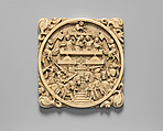 Mirror Cover with the Attack on the Castle of Love, Elephant ivory (?) or some kind of plastic, European (Medieval style)