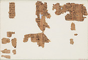 Papyrus Fragments of the Canon Tables, Papyrus and ink, Coptic
